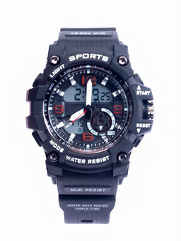 Spiky - Black Dial Black Silicone Strap Watches Wiray209_Blk_Blk
