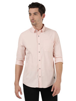 Lee - Men's Printed Pink Shirt Slim Fit