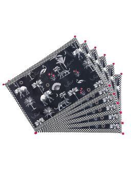 India Circus by Krsnaa Mehta - Animalia Creations Micro Velvet Table Mats Pack of 6 (6 Seater)