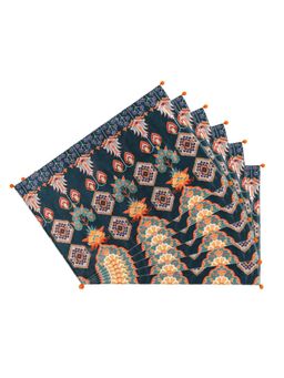India Circus by Krsnaa Mehta - Evergreen Essence Micro Velvet Table Mats Pack of 6 (6 Seater)