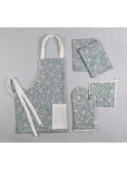 India Circus by Krsnaa Mehta - Cool Blue Kitchen Linen Set