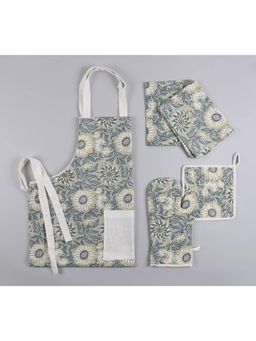India Circus by Krsnaa Mehta - Soft Blue Kitchen Linen Set