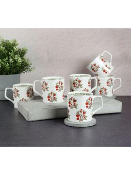 India Circus by Krsnaa Mehta - Chevron Poppy Flower Mug Pack of 6
