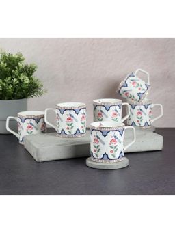 India Circus by Krsnaa Mehta - Chevron Perching Peacock Mug Pack of 6