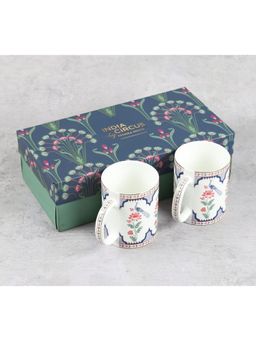 India Circus by Krsnaa Mehta - Chevron Perching Peacock Mug Set of 2