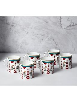 India Circus by Krsnaa Mehta - Blushed Orchard Melon Mugs Pack of 6