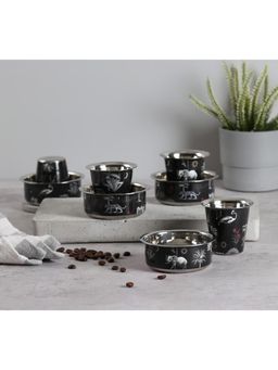 India Circus by Krsnaa Mehta - Animalia Creations Steel Coffee Tumbler Set of 8