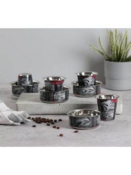 India Circus by Krsnaa Mehta - Royal Hues Steel Coffee Tumbler Set of 8