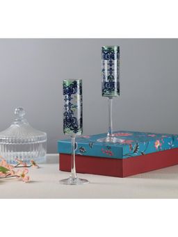 India Circus by Krsnaa Mehta - Flight of Birds Champagne Glass Pack of 2