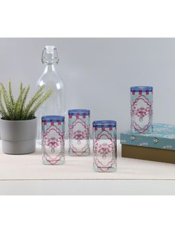 India Circus by Krsnaa Mehta - Giardino Segreto Glass Tumbler Pack of 4