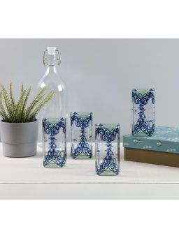 India Circus by Krsnaa Mehta - Flight of Birds Glass Tumbler Pack of 4