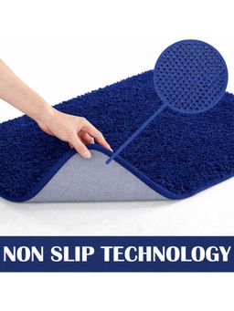 ELANZA - Hesperia Non Slip Bath Mat, Navy Blue (40 x 60 cm)