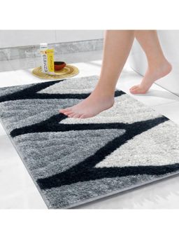 ELANZA - VENICE Non Slip Bath Mat, Grey (40 x 60 cm)