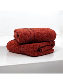 LANE LINEN - 100% Cotton Hand Towels (Pack Of 2) - Dark Brown