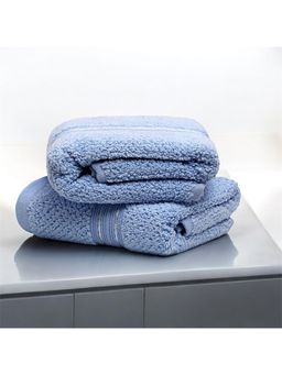 LANE LINEN - 100% Cotton Hand Towels (Pack Of 2) - Light Blue