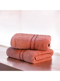 LANE LINEN - 100% Cotton Hand Towels (Pack Of 2) - Light Brown