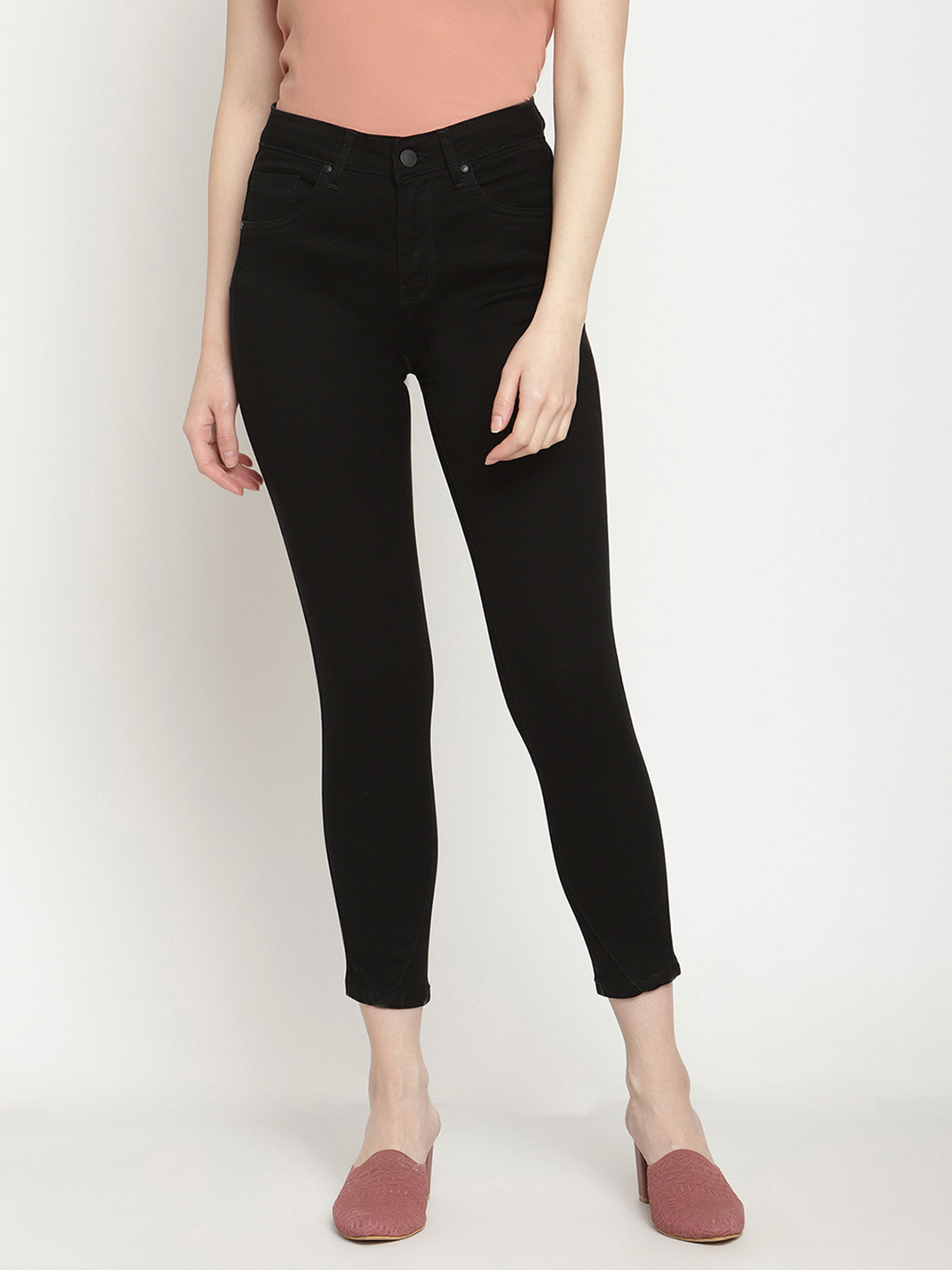 Buy Madame Women Black Skinny Fit Denim 