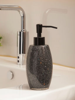 OBSESSIONS - Polyresin Soap Dispenser for Bathroom & Kitchen, Black