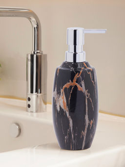 OBSESSIONS - Polyresin Soap Dispenser for Bathroom & Kitchen, Black