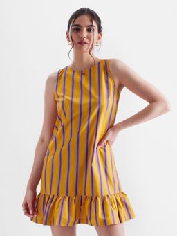The Souled Store - Original Stripes: Laguna and Gold Dresses for Womens