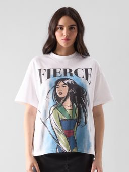 The Souled Store - Mulan: Fierce Oversized T-Shirts for Womens