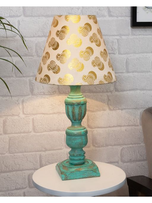 Homesake Algae Trophy Table Lamp Gold Printed Shade