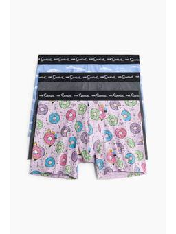 H&M - Men Multi-Color 3-Pack Print-Motif Cotton Trunks