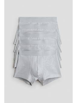 H&M - Boys Grey 5-Pack Cotton Trunks