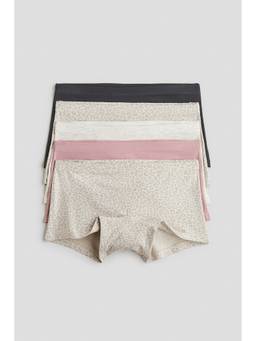 H&M - Girls Multi-Color 5-Pack Cotton Boxer Briefs