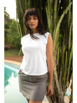 Creatures of Habit - Pima Muscle Cloud White T-Shirt