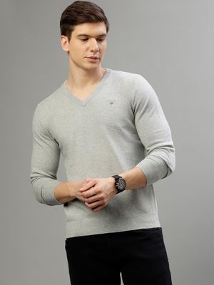 Gant Men Pink Solid Polo Sweater