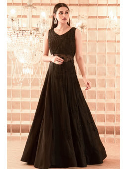CHARU AND VASUNDHARA - Audrey Black Lehenga with Blouse and Dupatta