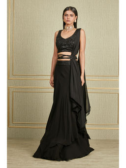 CHARU AND VASUNDHARA - Gazella Peach Lehenga with Blouse and Dupatta