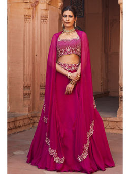 CHARU AND VASUNDHARA - Zara Pink Lehenga With Blouse and Dupatta