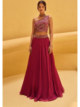 CHARU AND VASUNDHARA - Raquel Pink Embroidered Lehenga and Blouse