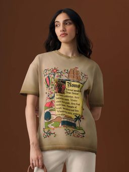 The Souled Store - Nomad Manuscript Women Oversized T-Shirt