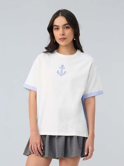 The Souled Store - Casual Classics Anchor Women Oversized T-Shirt
