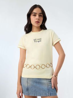 The Souled Store - Casual Classics Suno Sabki Women Relaxed Fit T-Shirt