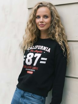 Sera - Black Winter Fleece Sweatshirt