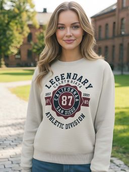 Sera - Off White Winter Fleece Sweatshirt