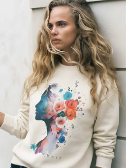 Sera - Off White Winter Fleece Sweatshirt