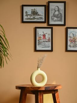 PUREZENTO - Donut Vase In Color Yellow