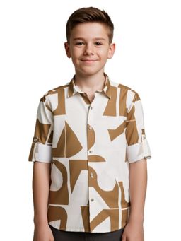 CHARCHIT - Mustard Cotton Printed Shirt