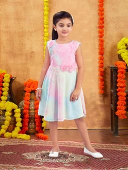 Aarika - Multi-Color Wool Tie & Dye Dress