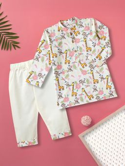 Desi Soota - Multi-Color Cotton Printed Kurta With Pyjama