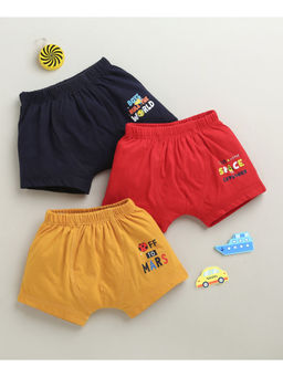 Bumzee - Boys Multicolor Cotton Printed Trunks (Pack of 3)