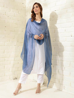 Fabindia - Blue Cotton Silk Dupatta