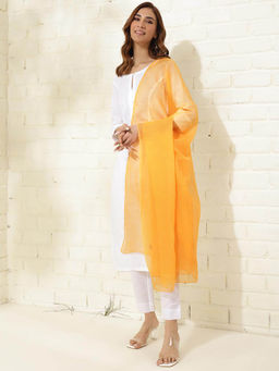 Fabindia - Mustard Cotton Silk Dupatta
