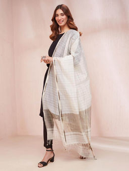 Fabindia - Natural Cotton Silk Blend Maheshwari Dupatta