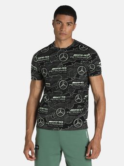 Puma - Mercedes AMG Petronas Motorsports F1 AOP Logo Men Black T-Shirt